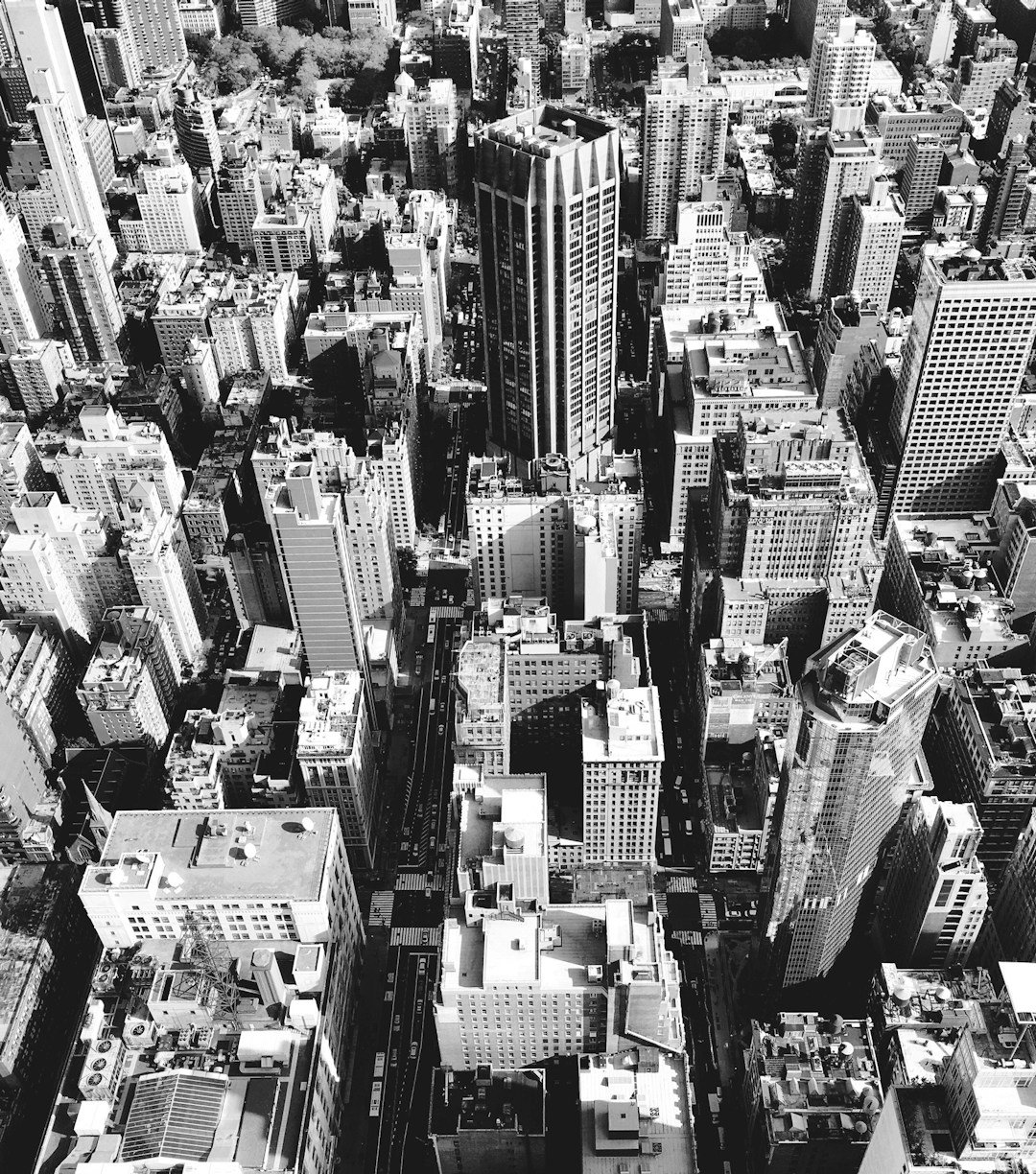 Vista aérea de uma cidade